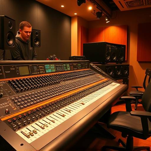 An API 1608 recording console.
