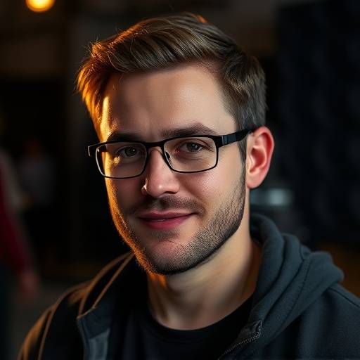 Portrait of Elias Thorne, Co-founder and Lead Audio Engineer at AuroraSound Studios.